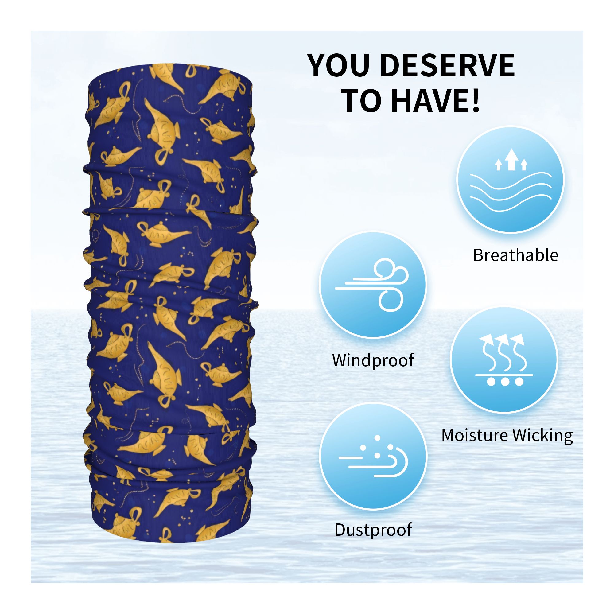 Maßgefertigter A-Aladdin Genie – Neck Gaiter Face Cover Bewertung und Preis