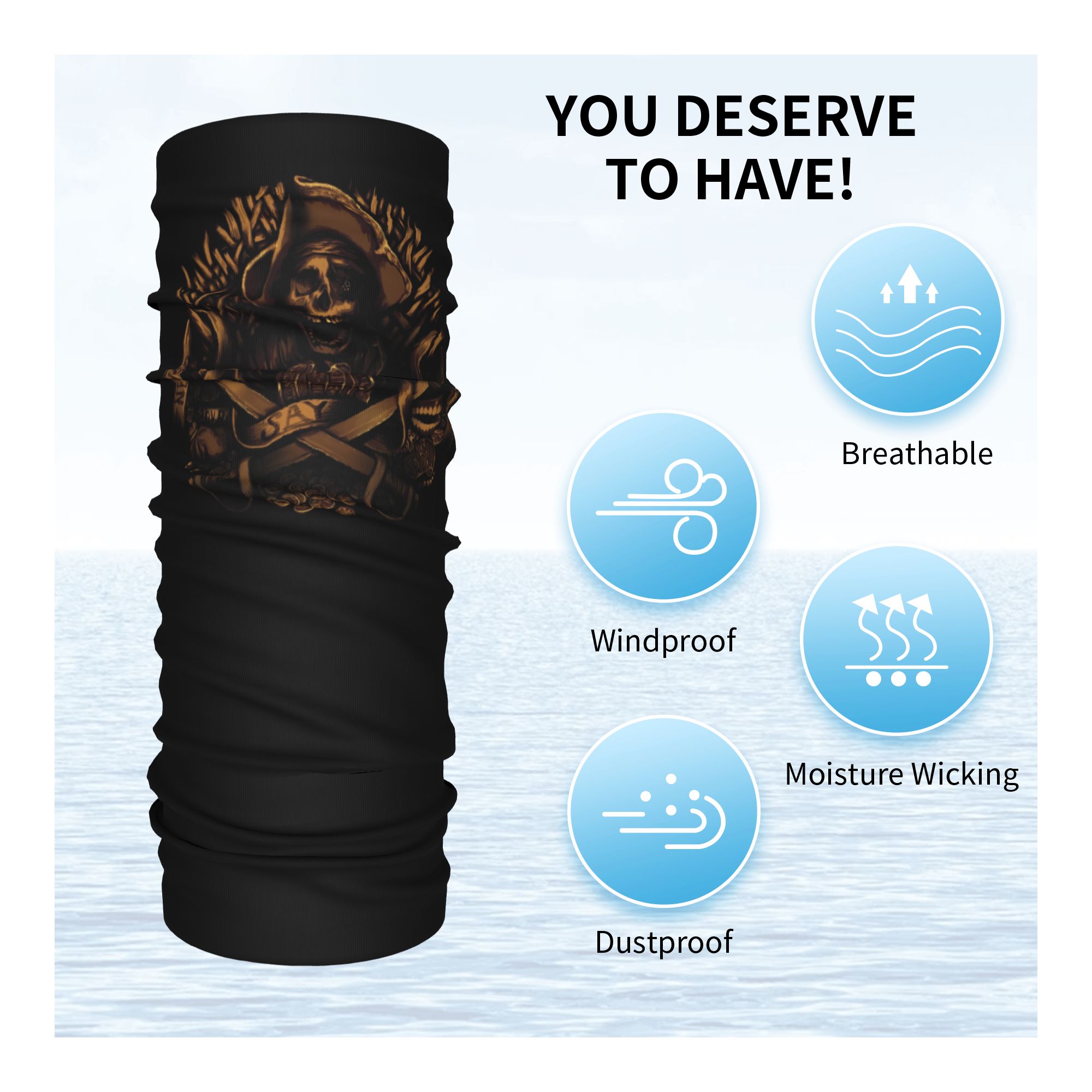 Personalisierter „Never Say Di – Neck Gaiter Face Cover Bewertung und Preis
